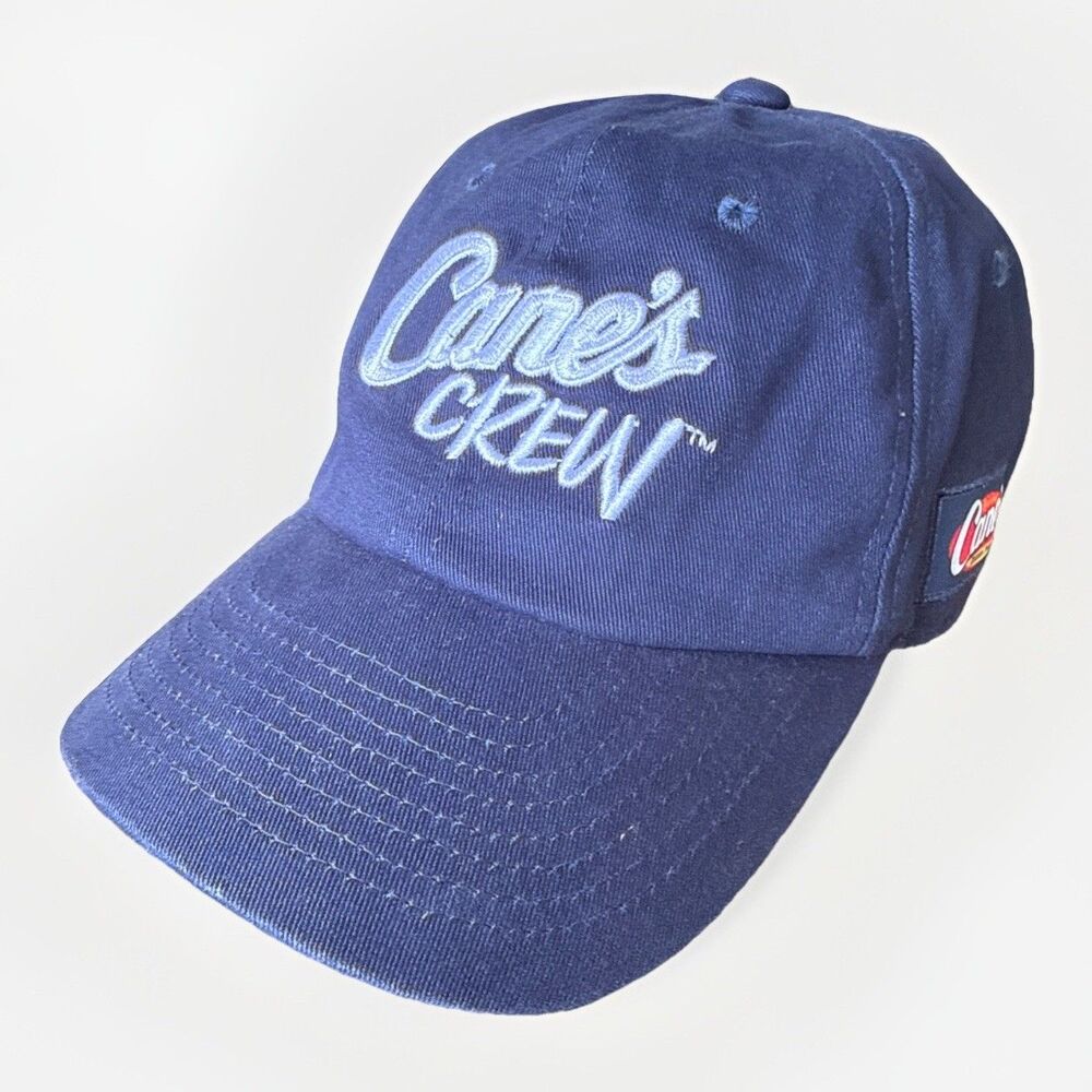 Cane's Crew - Raising Canes Chicken Fingers Hat Cap Navy Blue 100% Cotton